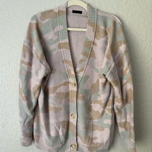 ATM Anthony Thomas Melillo Pastel Camouflage Cardigan